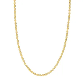 14K Gold 2.2mm Oval Mirror Link Chain