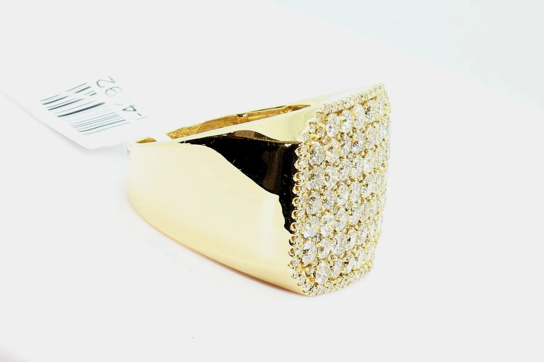 14K Yellow Gold Square Ring