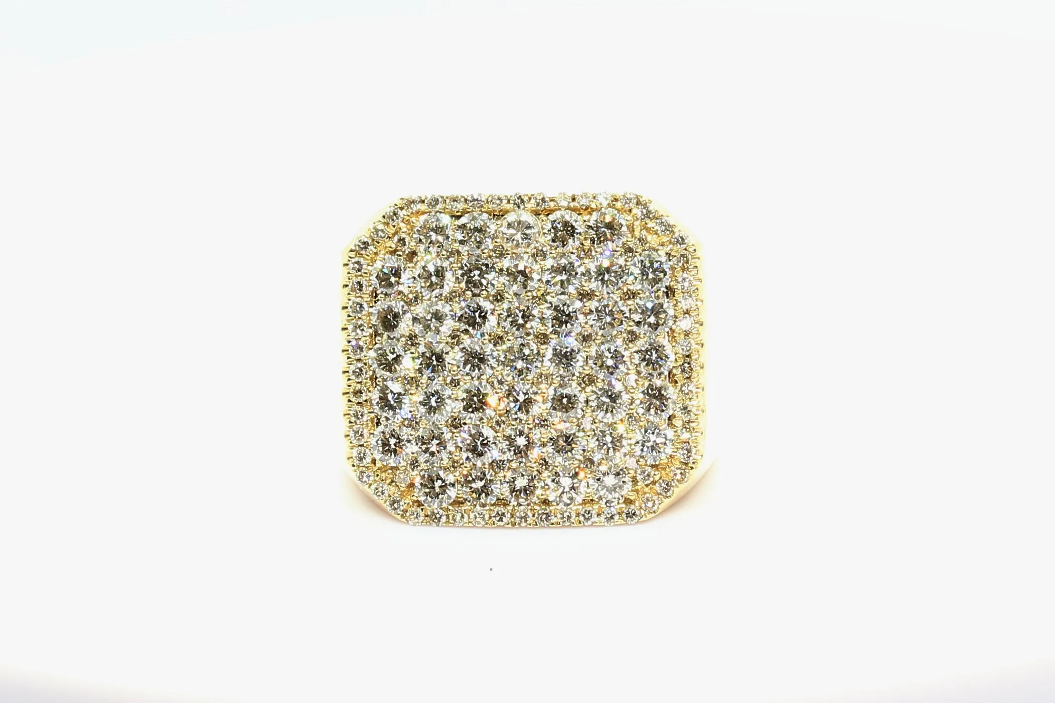 14K Yellow Gold Square Ring