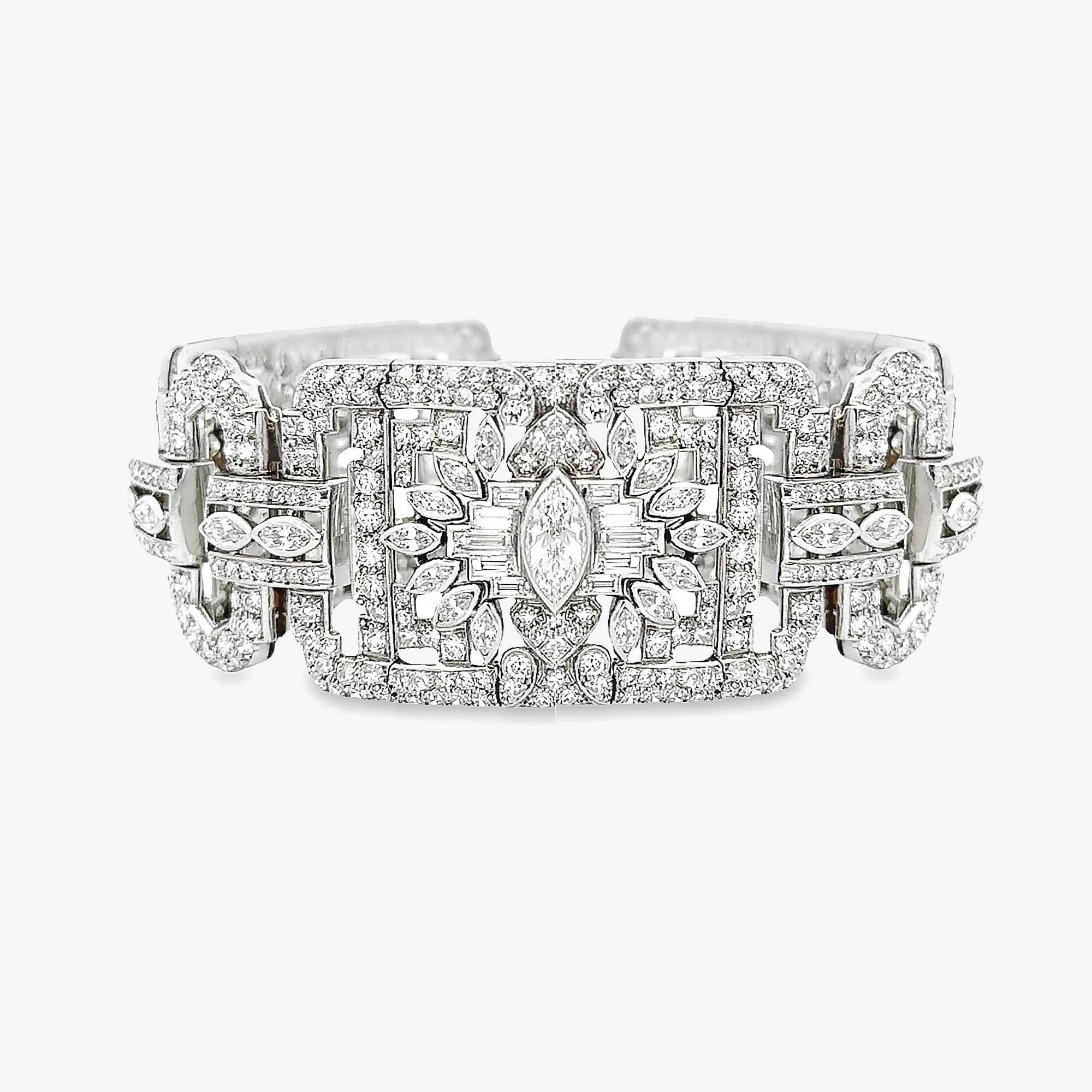 19.70CT Estate Art Deco Diamond Bracelet