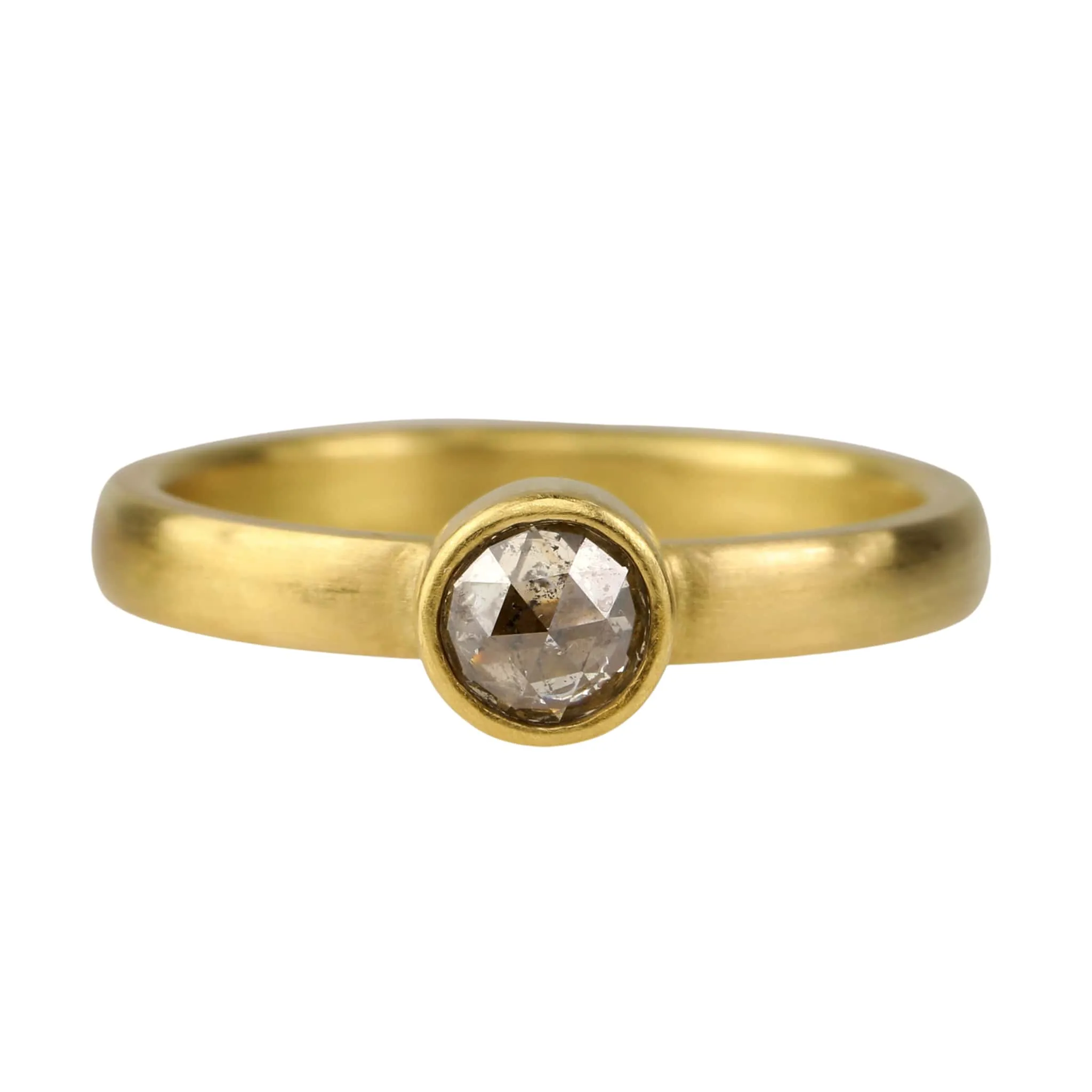 20 & 22K Gold and Grey Diamond Ring