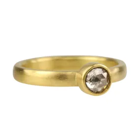 20 & 22K Gold and Grey Diamond Ring