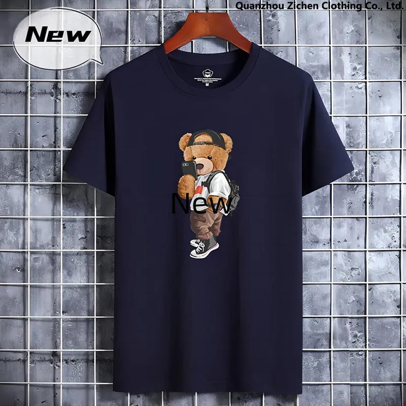 2023 Funny Bear Cotton Harajuku Tshirt For Summer