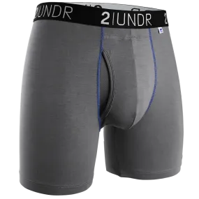 2UNDR Swing Shift 6" Boxer Brief 2U01BB.001 Grey/Blue