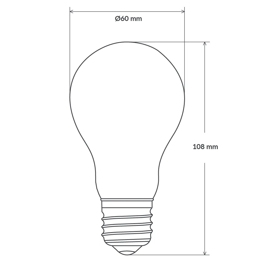 5W Yellow GLS LED Bulb E27