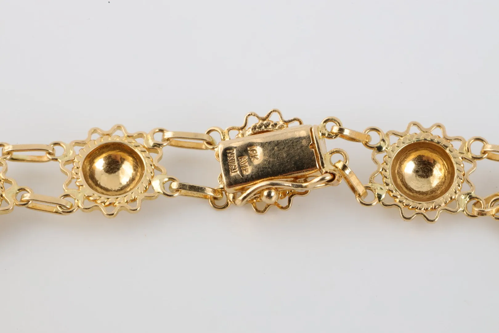 7.5" 18k Yellow Gold Sun Link Bracelet (7.08g.)