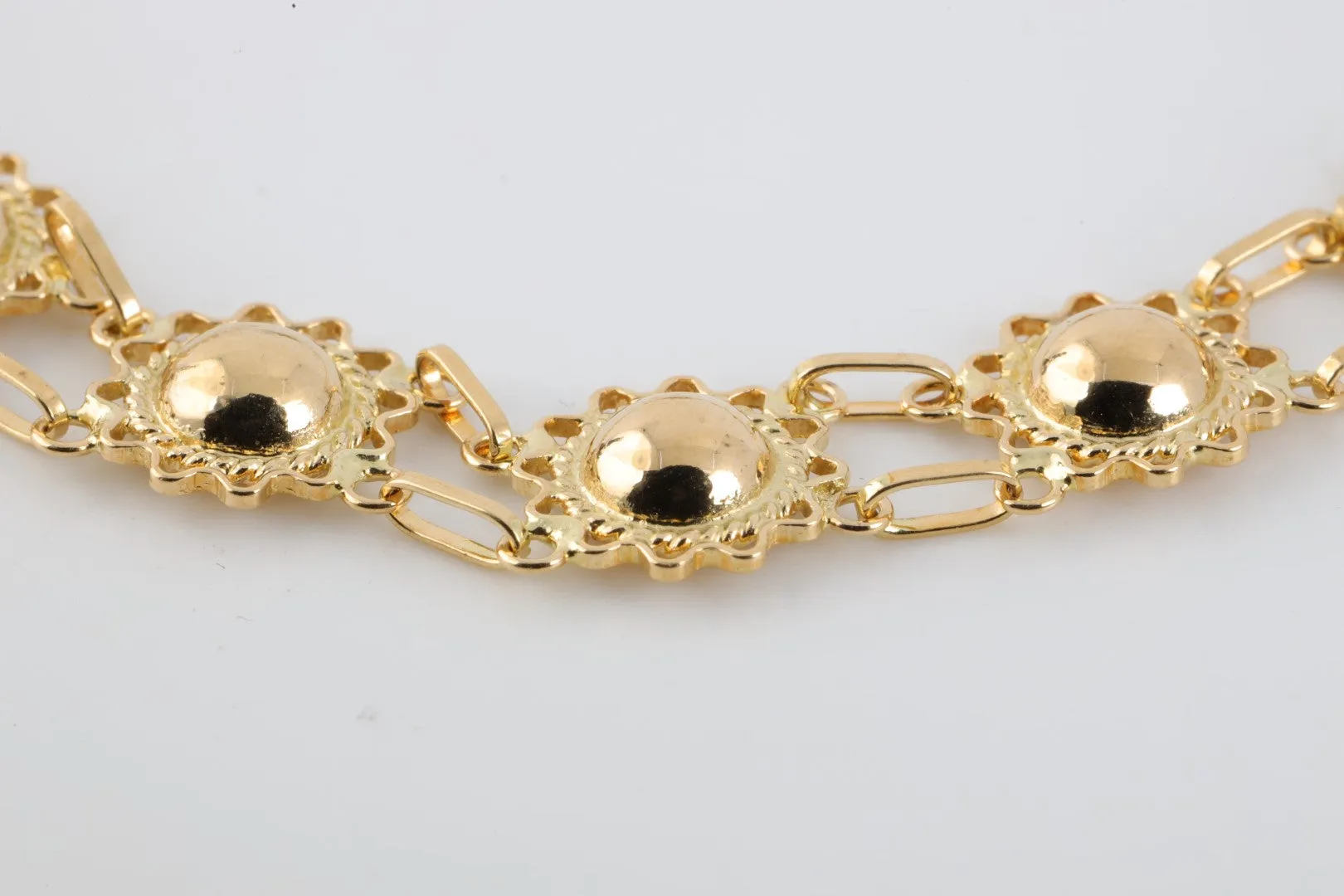 7.5" 18k Yellow Gold Sun Link Bracelet (7.08g.)