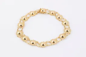 7.5" 18k Yellow Gold Sun Link Bracelet (7.08g.)