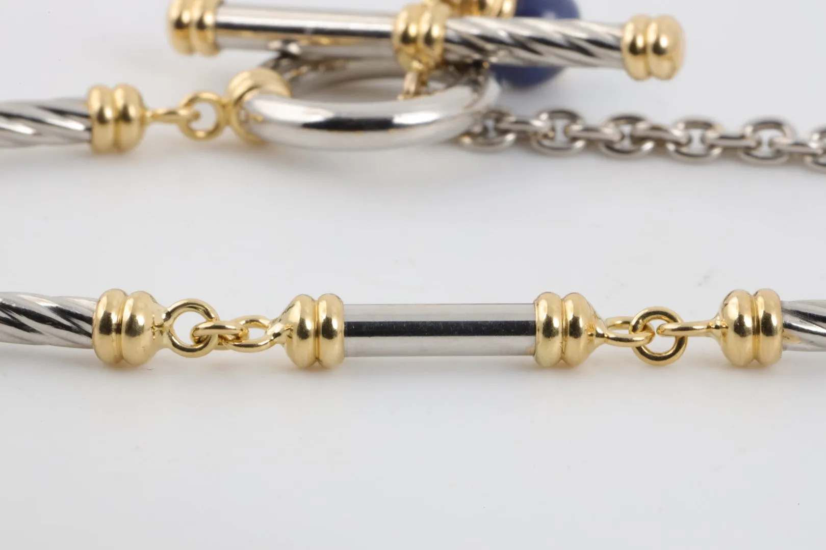 8.5" 18k Yellow Gold & 950 Platinum Bracelet (15.23g.)