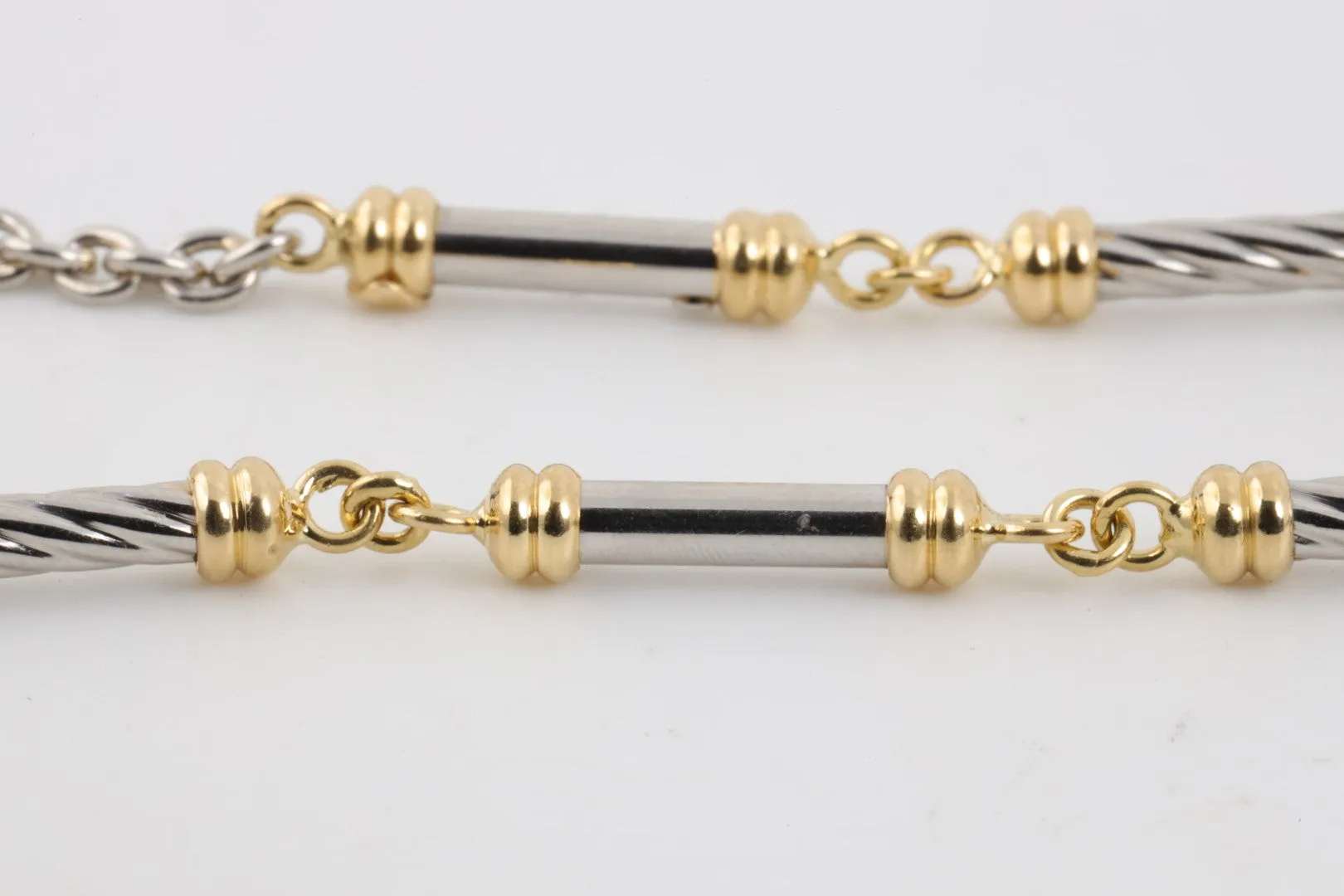 8.5" 18k Yellow Gold & 950 Platinum Bracelet (15.23g.)