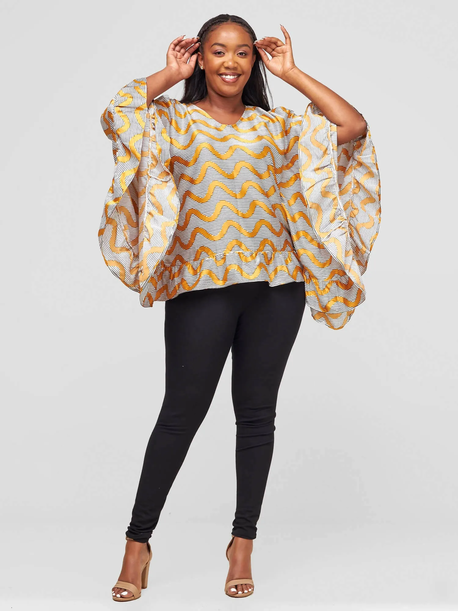 Afafla Kaftan Top - Mustard