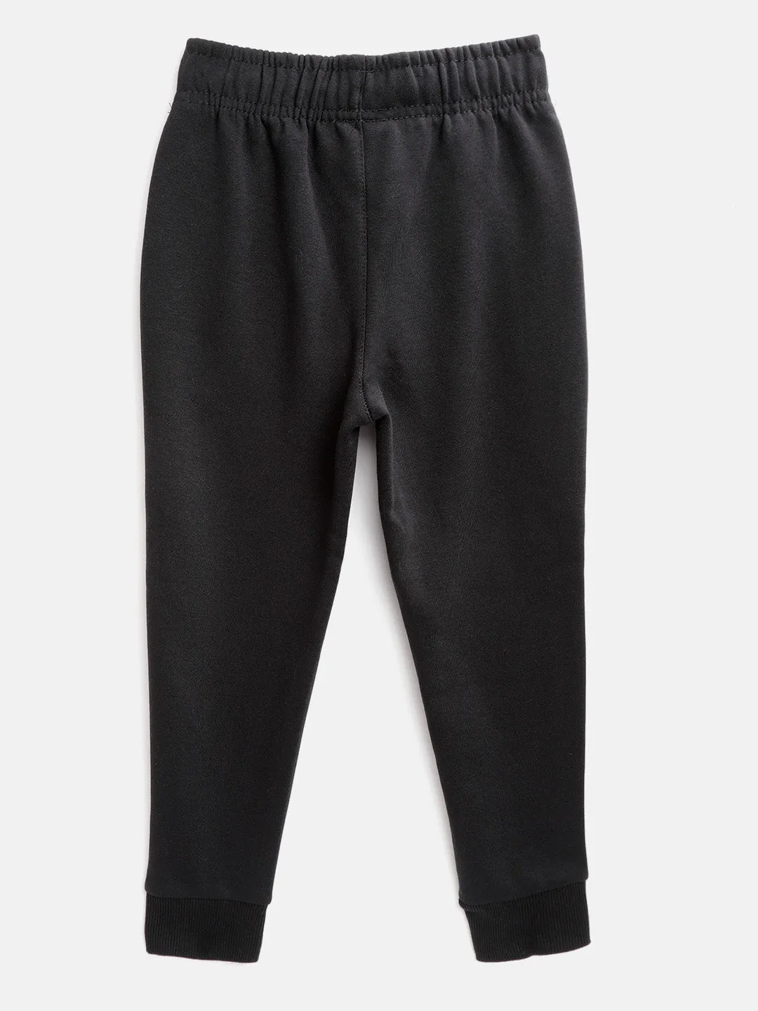 Alcis Boys Black Printed Detail Joggers