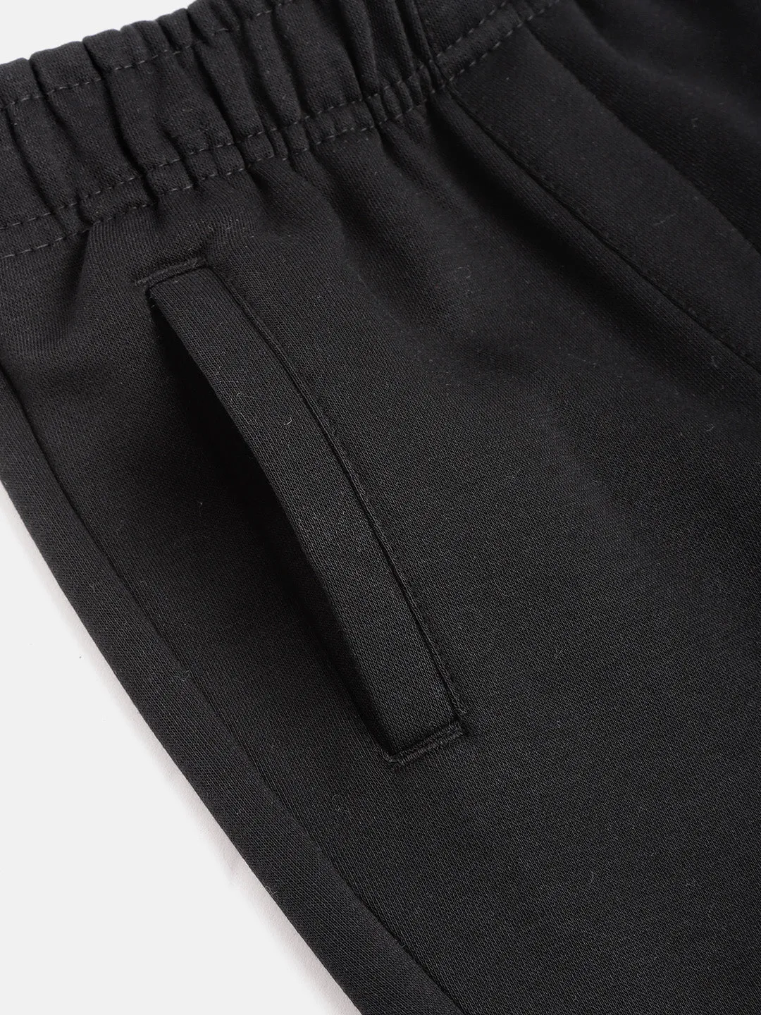 Alcis Boys Black Printed Detail Joggers