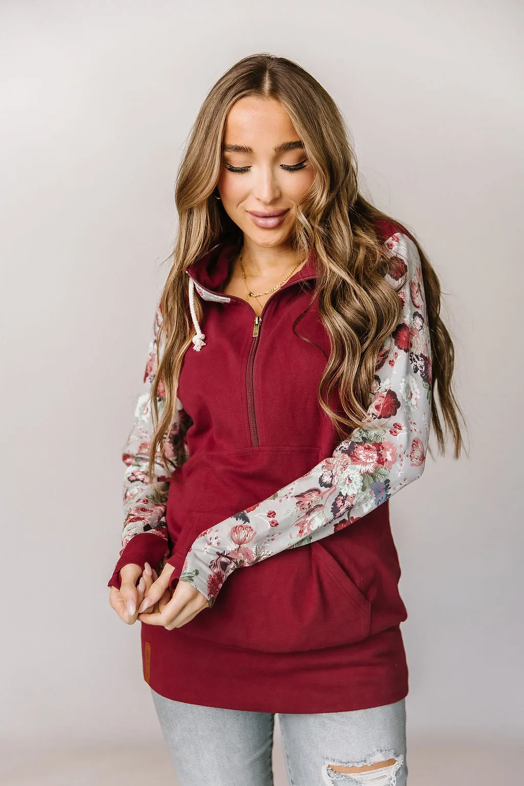 Ampersand Among the Wildflowers Halfzip Sweatshirt