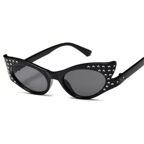 Années 60 Lunettes De Soleil Studs Cat Eye