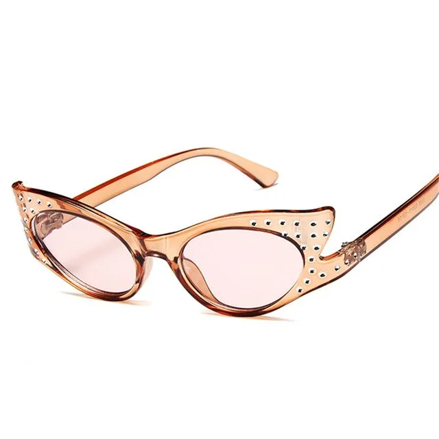 Années 60 Lunettes De Soleil Studs Cat Eye