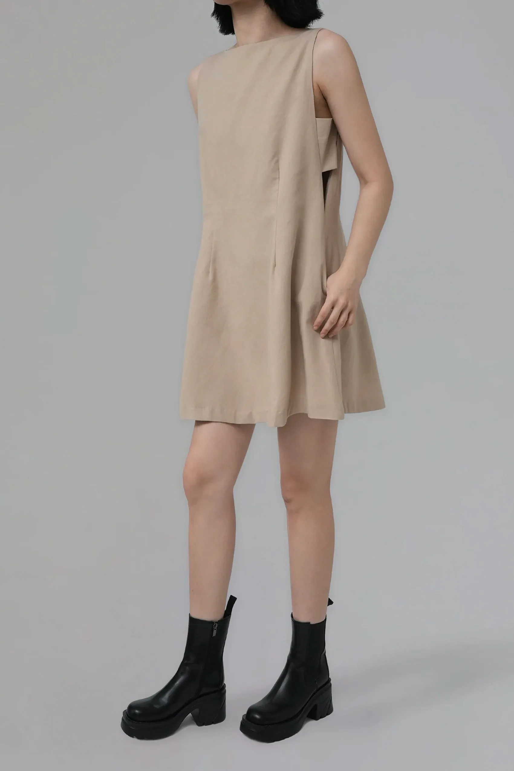 Anya Dress, Beige