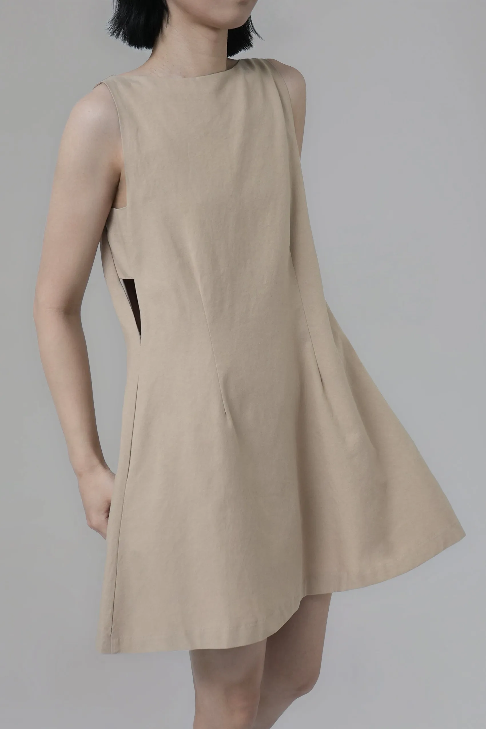 Anya Dress, Beige