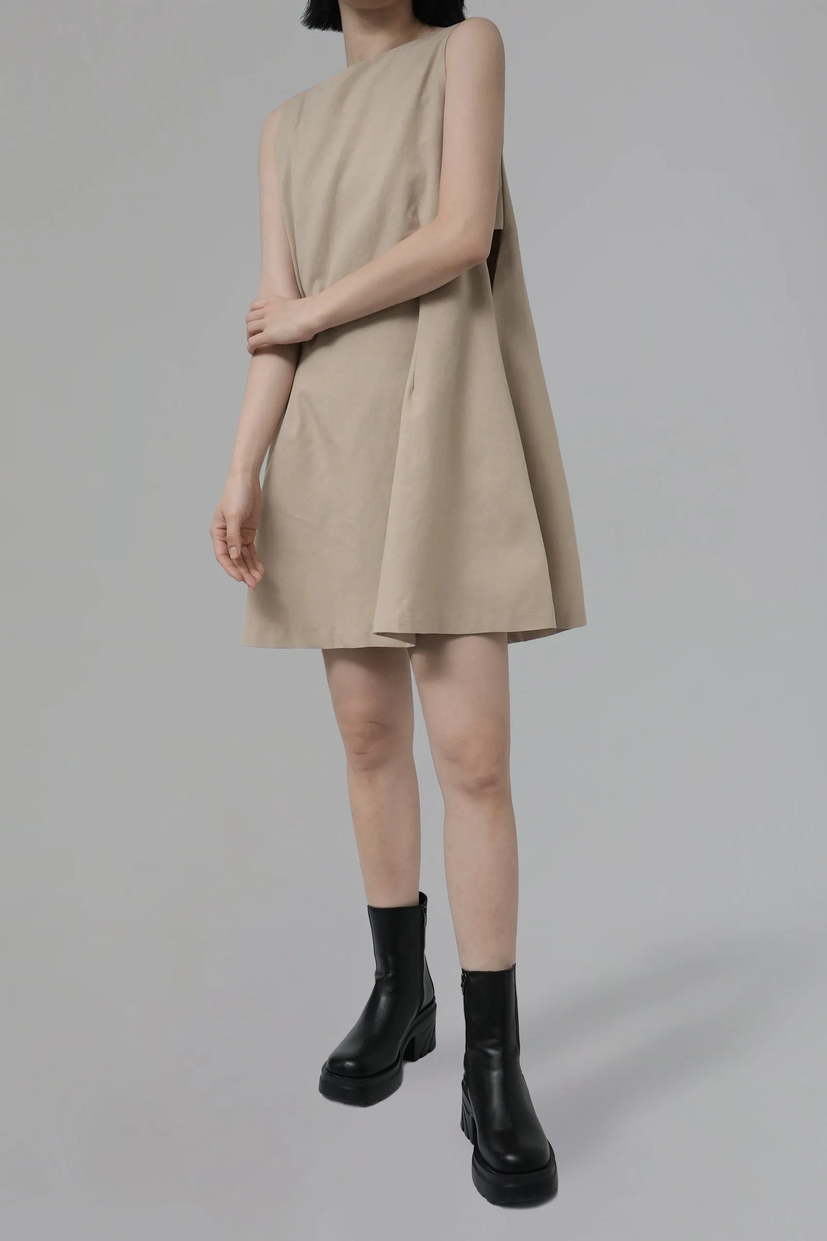 Anya Dress, Beige