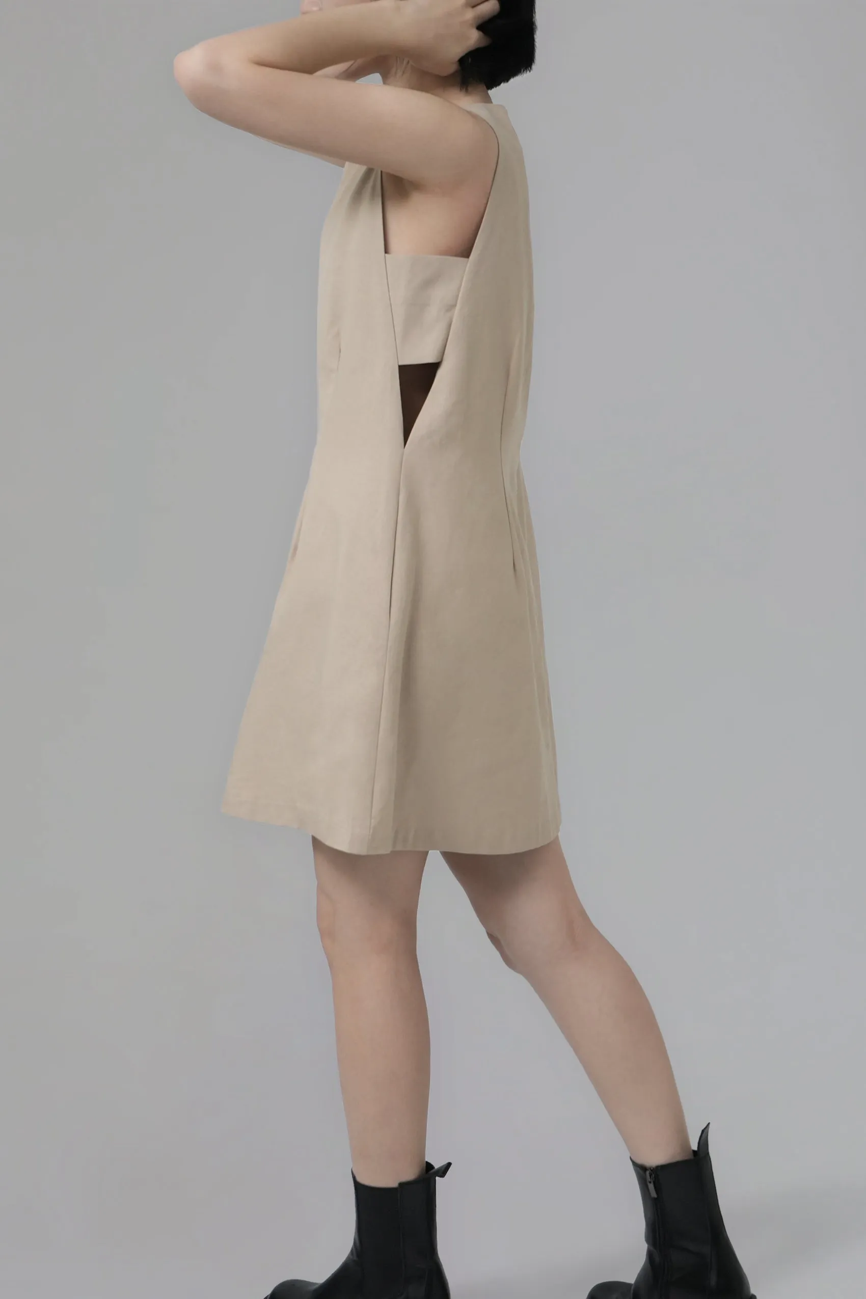 Anya Dress, Beige