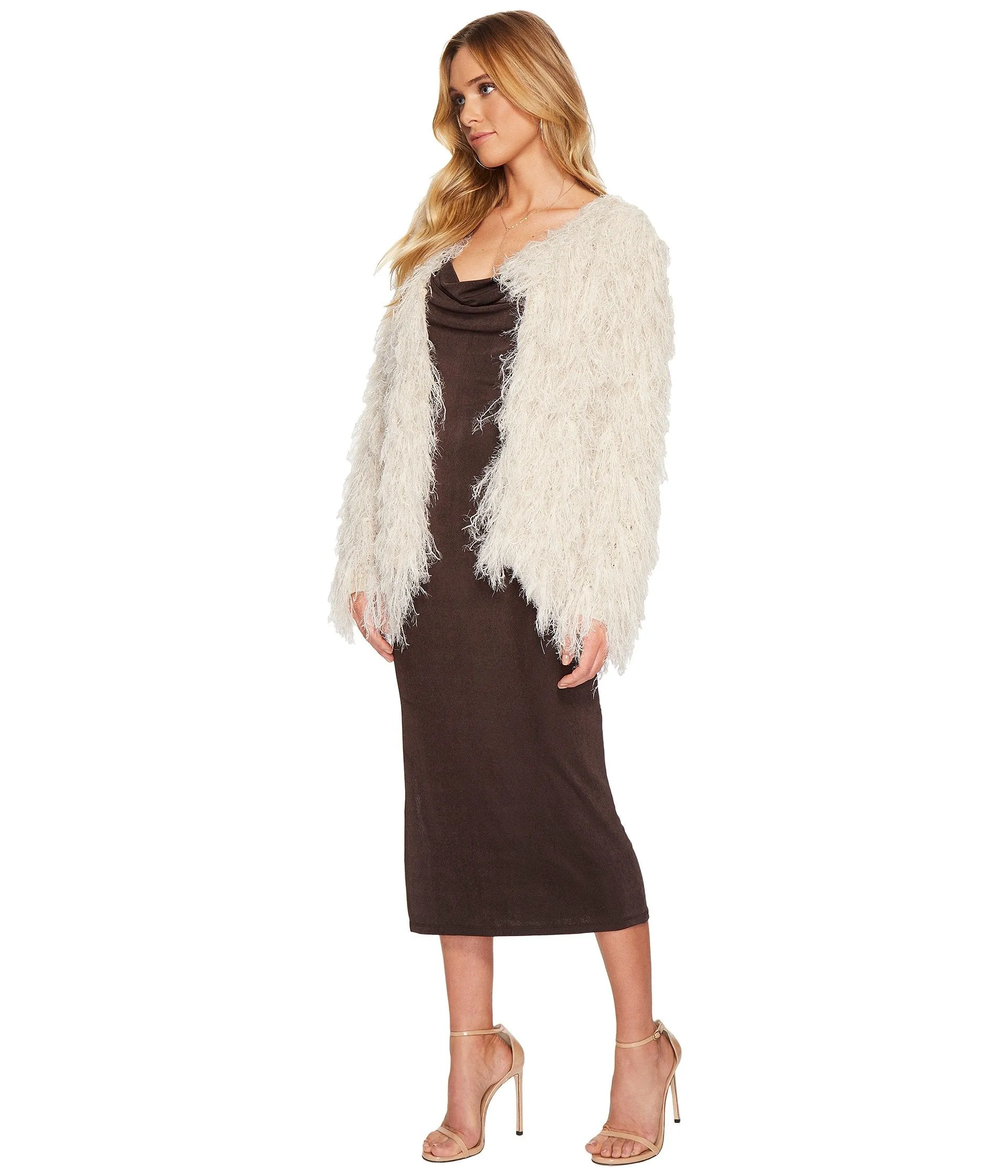 ASTR Sasha Shaggy Cardigan Sweater