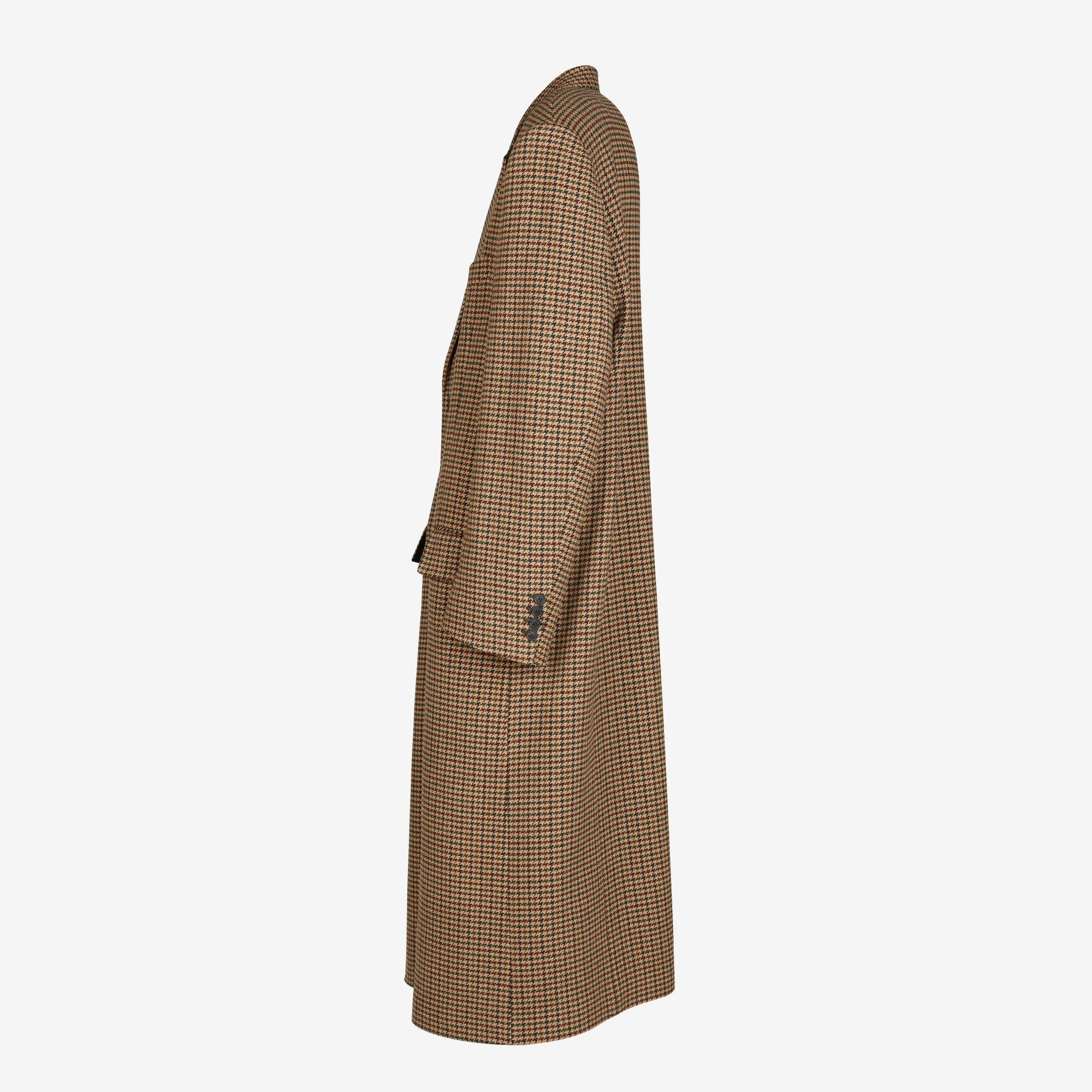 Balenciaga Oversized Houndstooth Long Coat