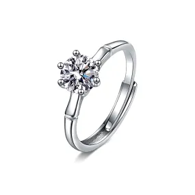 Bamboo Simple Moissanite  Ring