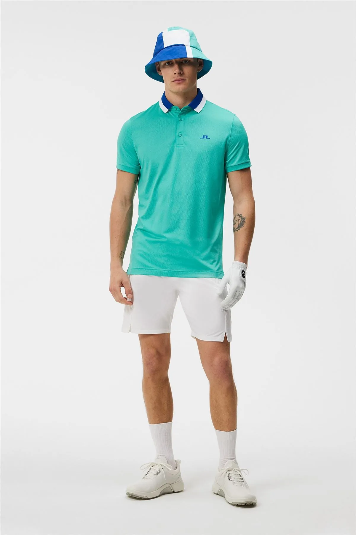 Benji Regular Tech Mesh Polo Bright Aqua - SU23