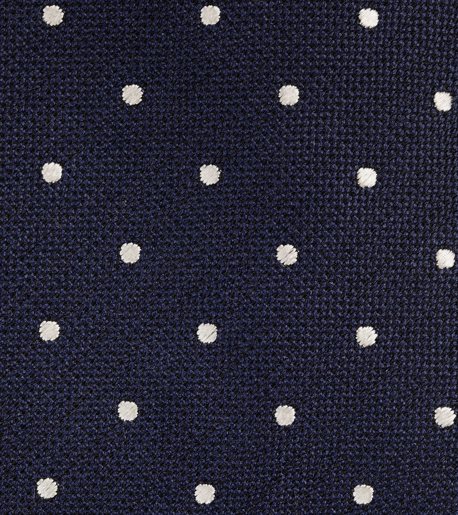 Bigi Silk Bourette Spot Tie: Navy