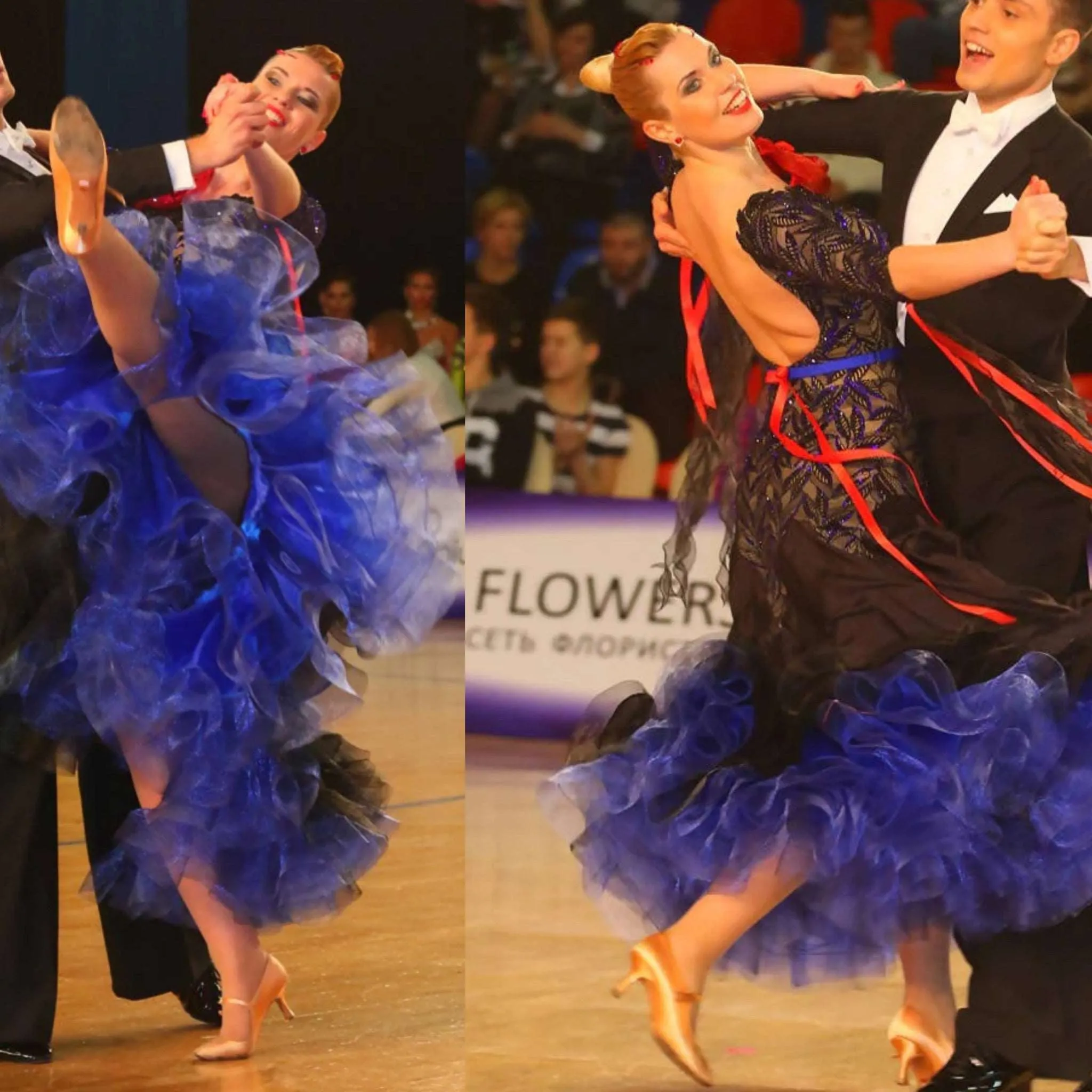 Black & Blue  Ballroom Dress