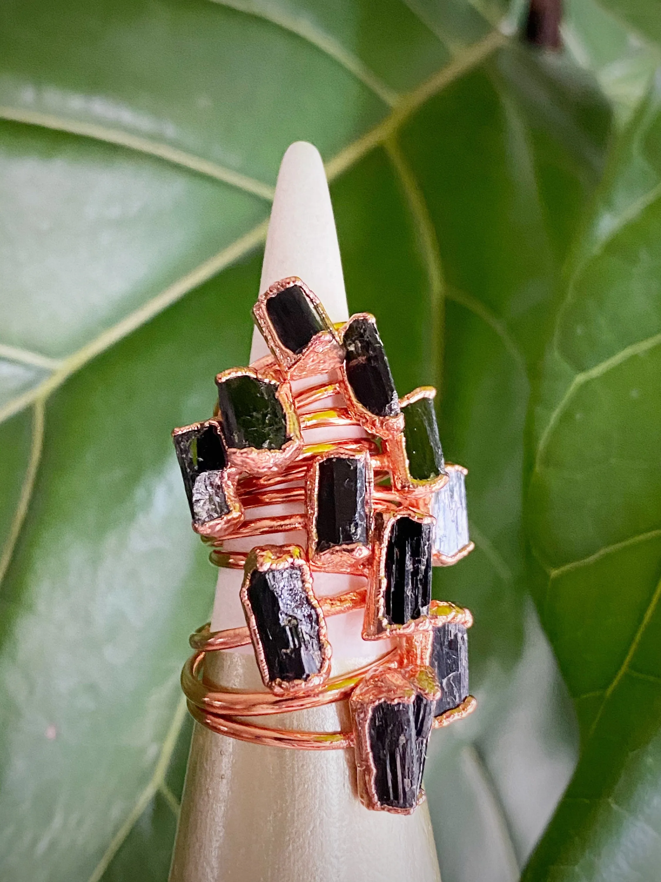 Black tourmaline ring