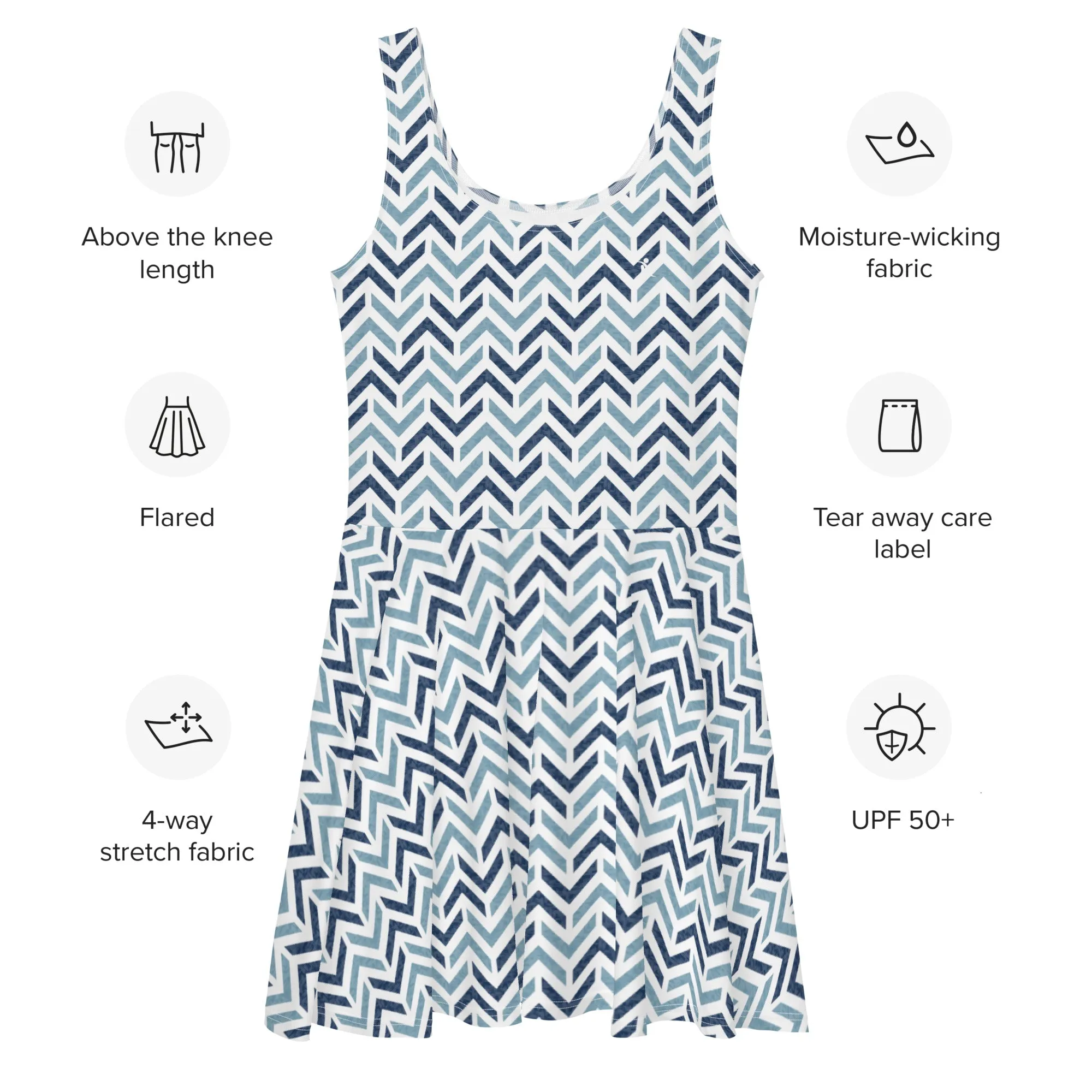 Blue Chevrons Travel Dress