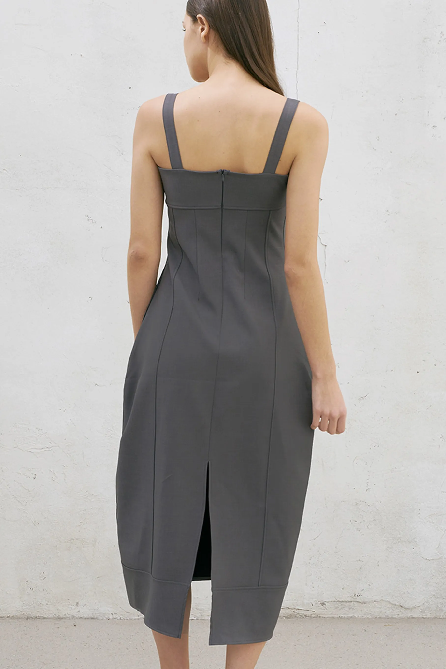 Bole Midi Dress, grey