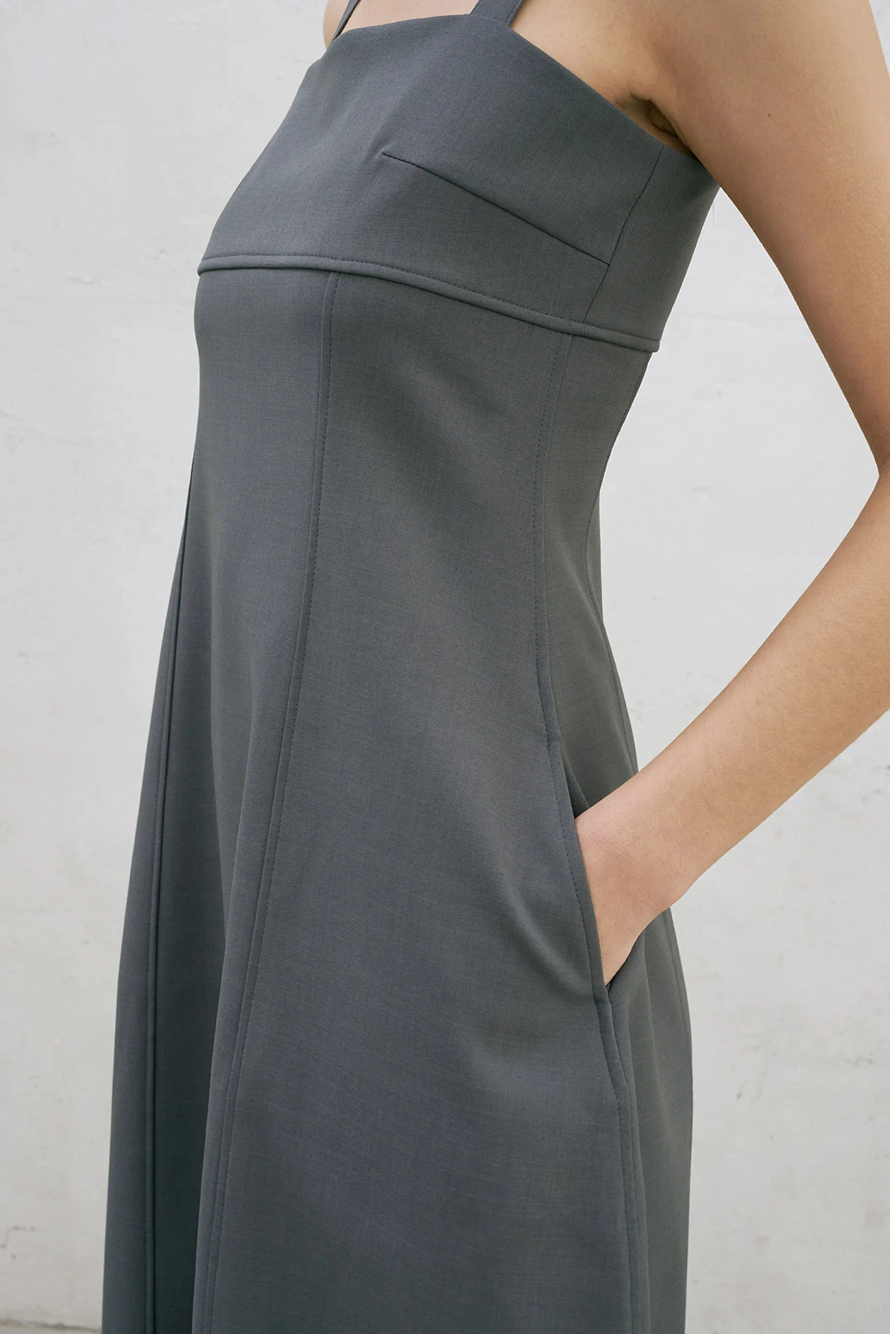 Bole Midi Dress, grey