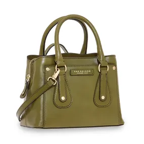 Borsa Donna a Mano Double Function THE BRIDGE linea Cecilia in Pelle Verde Fico