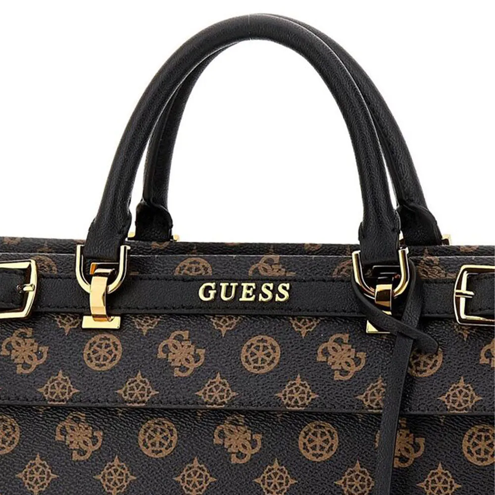 Borsa Donna a Mano GUESS Linea Sestri Logo Luxury colore Mocha Logo