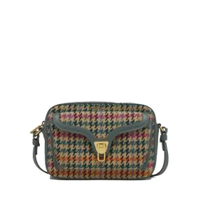 Borsa Donna a Tracolla COCCINELLE in Pelle linea Beat Pied de Poule Colore Multi Kale Green