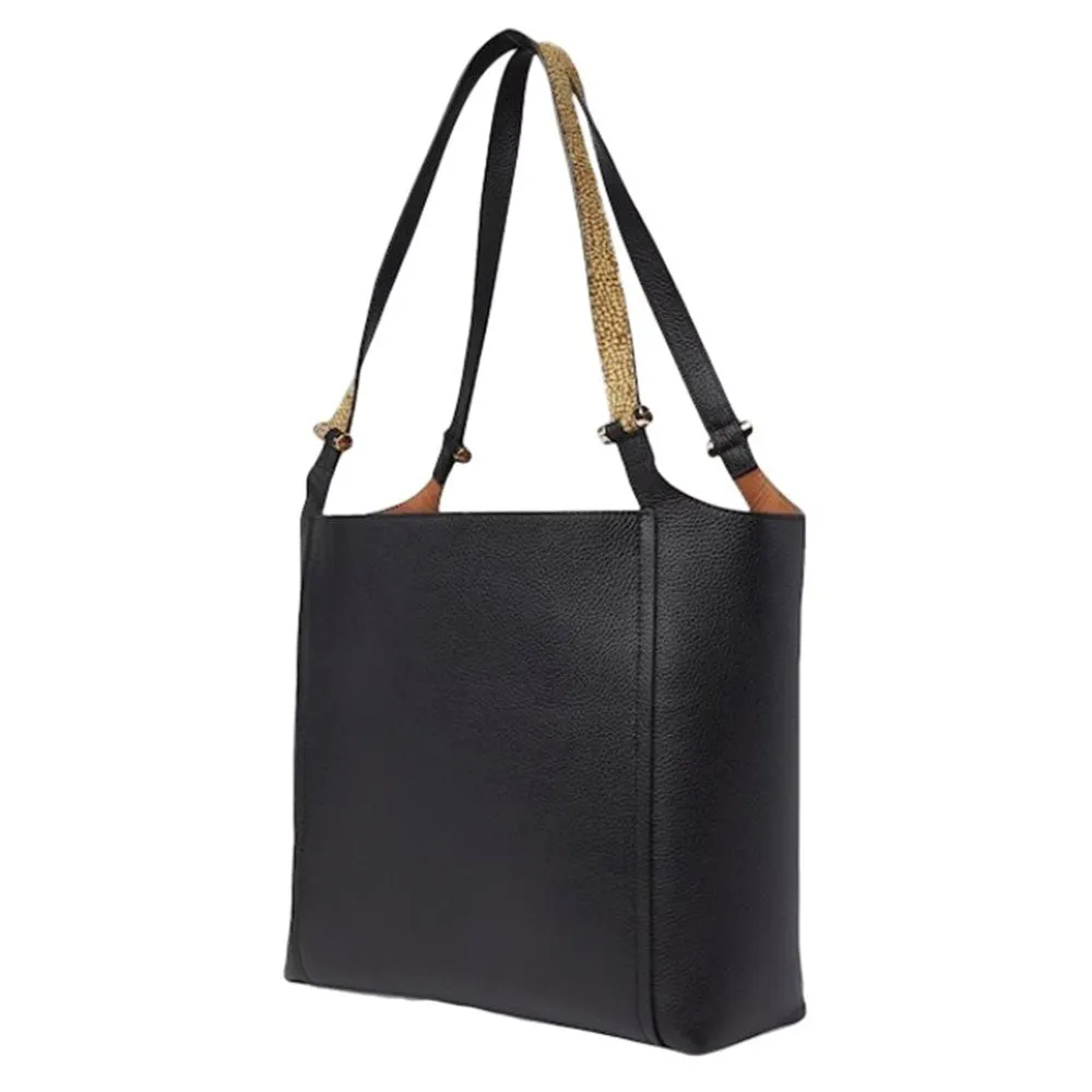 Borsa Donna Shopping BORBONESE linea Livre Medium in Pelle Nera