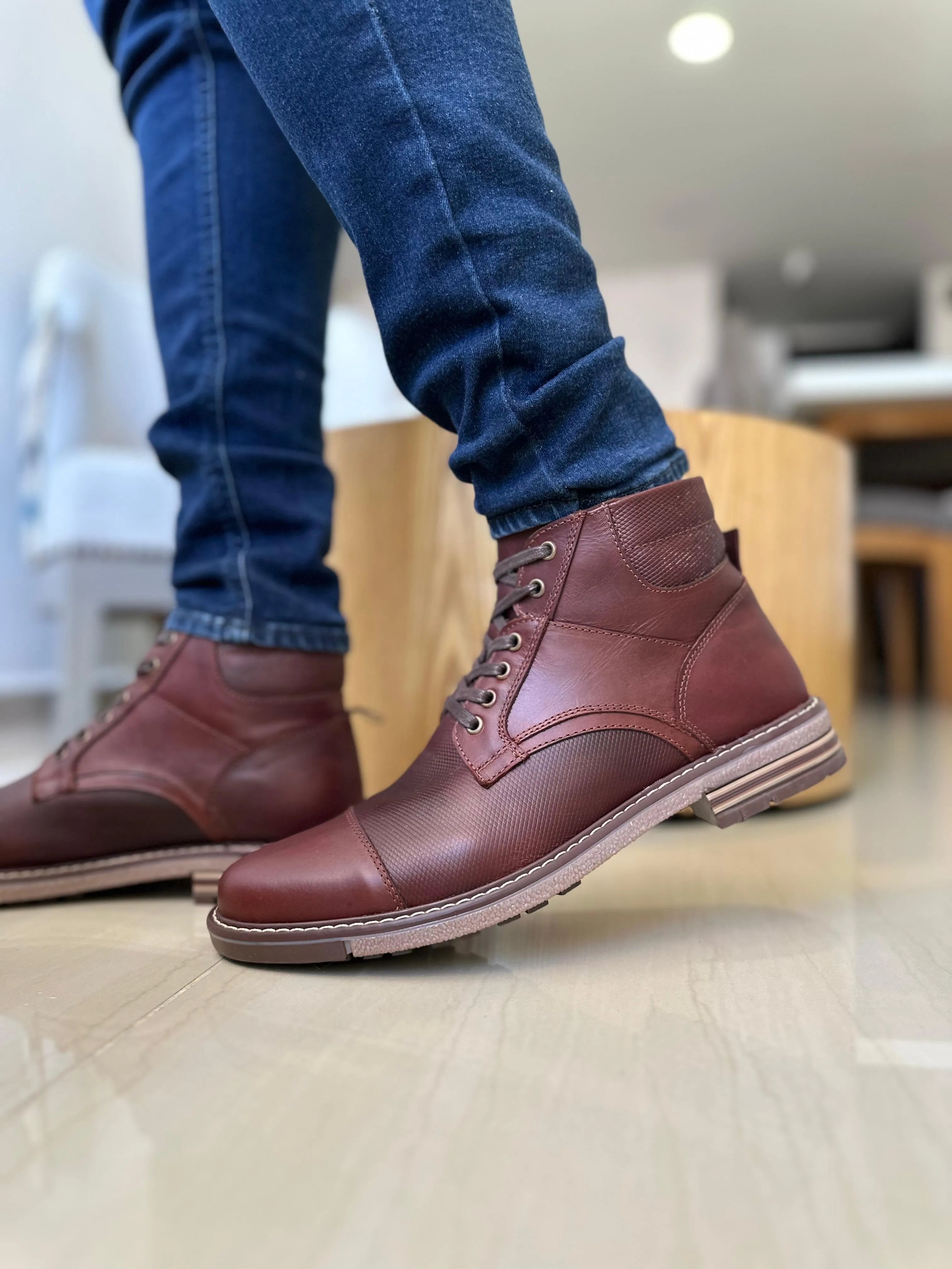 BOTAS ROSS EN CUERO COÑAG PARA HOMBRE / VRO -