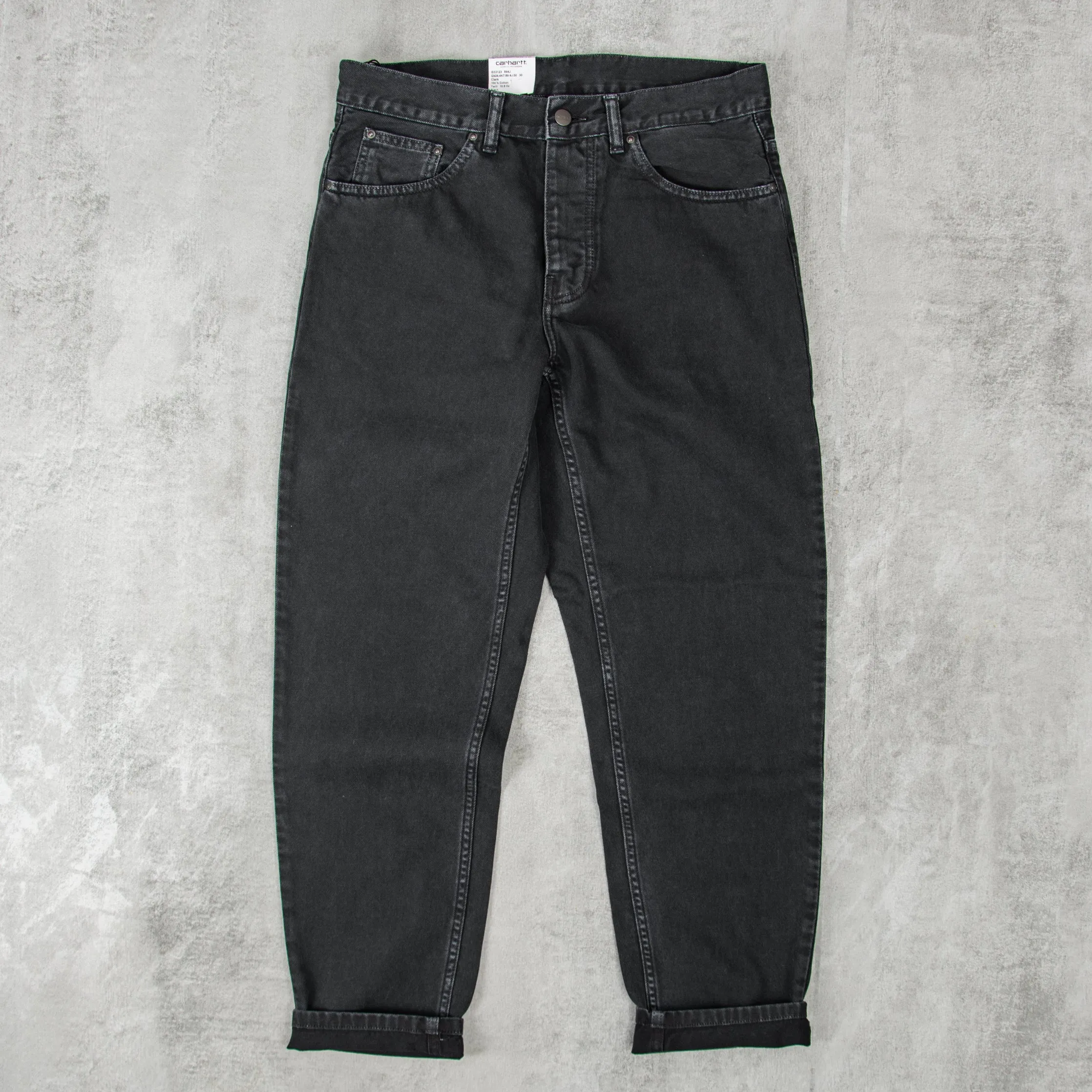 Carhartt WIP Newel Pant Jeans - Black Stone Dyed