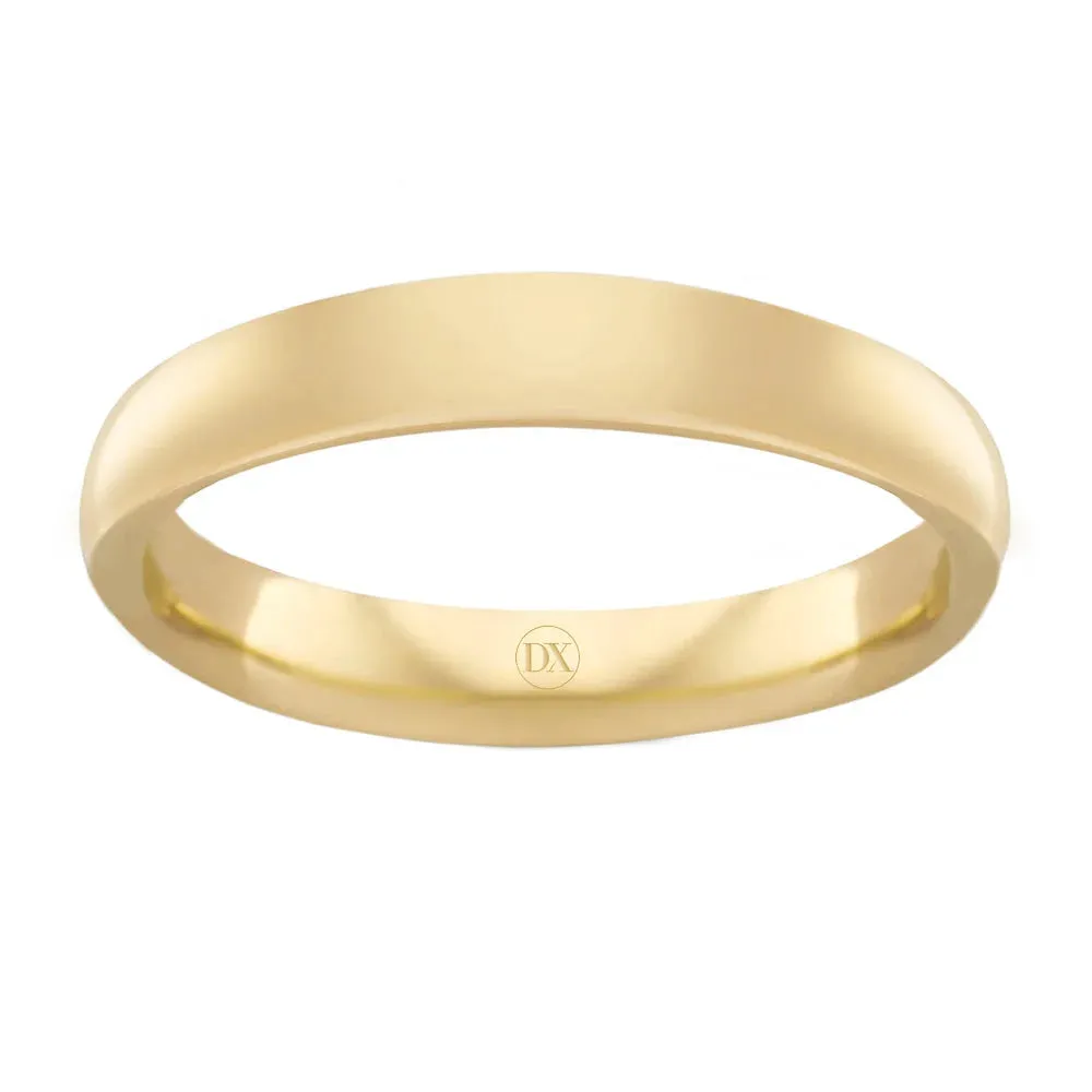 Classic Comfort 3mm - 18ct Yellow Gold