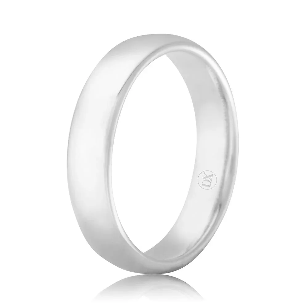 Classic Comfort 4mm - 18ct White Gold