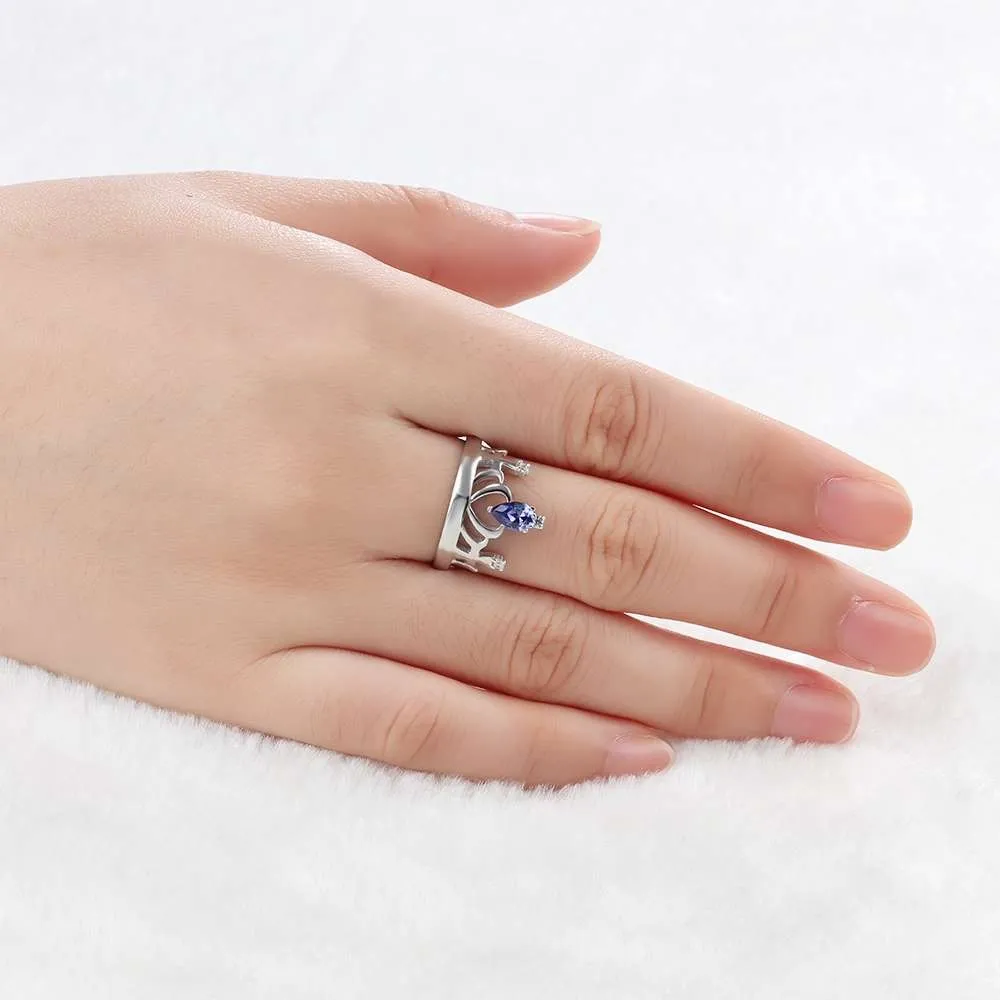 Classic Crown Birthstone Ring