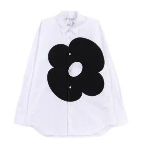 COMME DES GARCONS SHIRT B013 FLOWER PRINT SHIRT WHITE