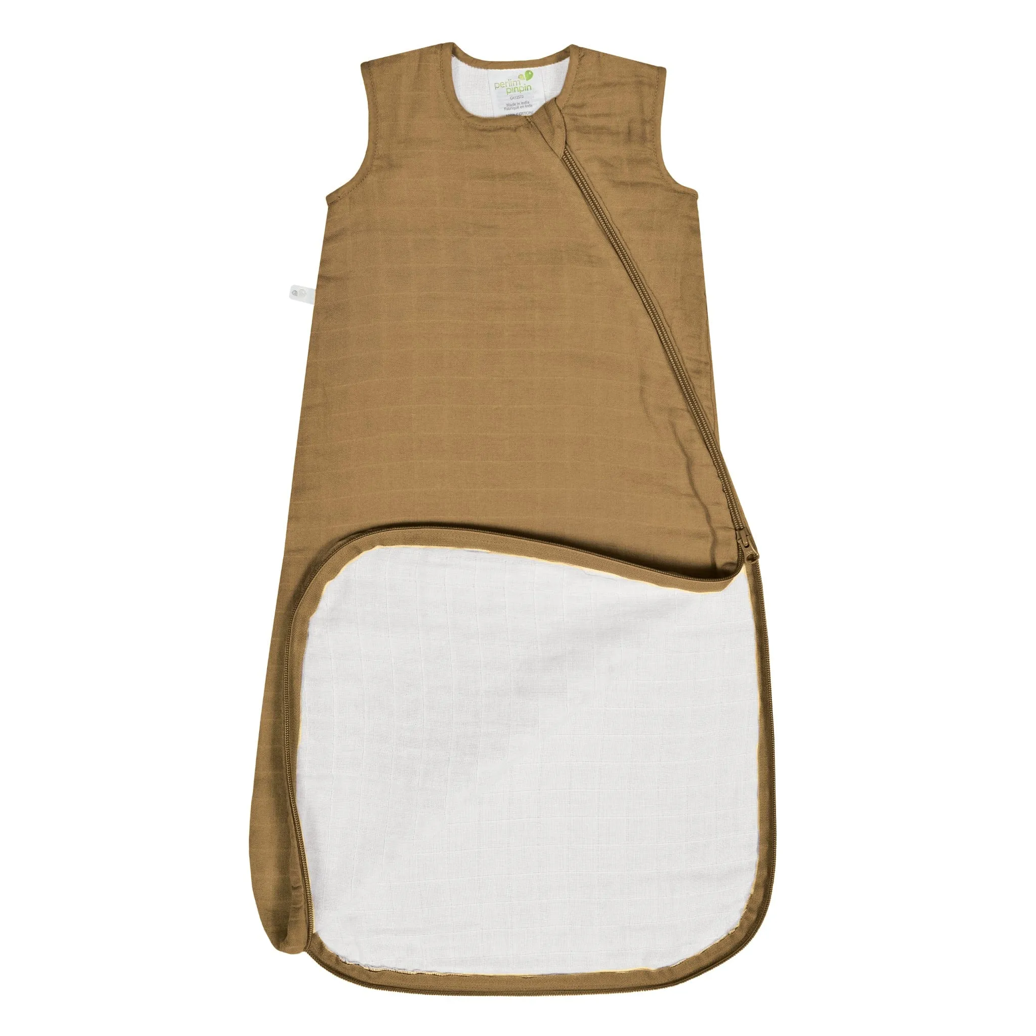 Cotton muslin sleep sack - Honey (0.7 tog)