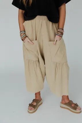 Country Mile Wide Leg Pants - Taupe