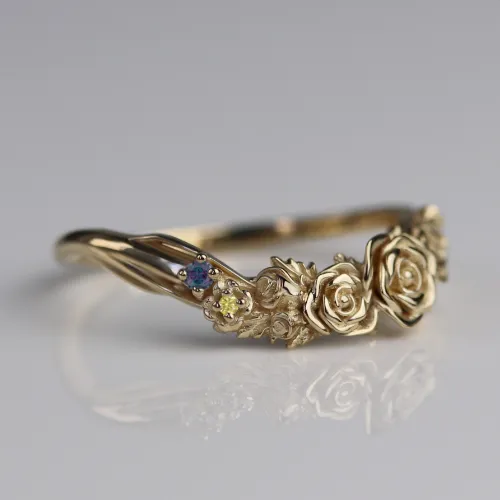 Custom Gold Rose Band  961.00