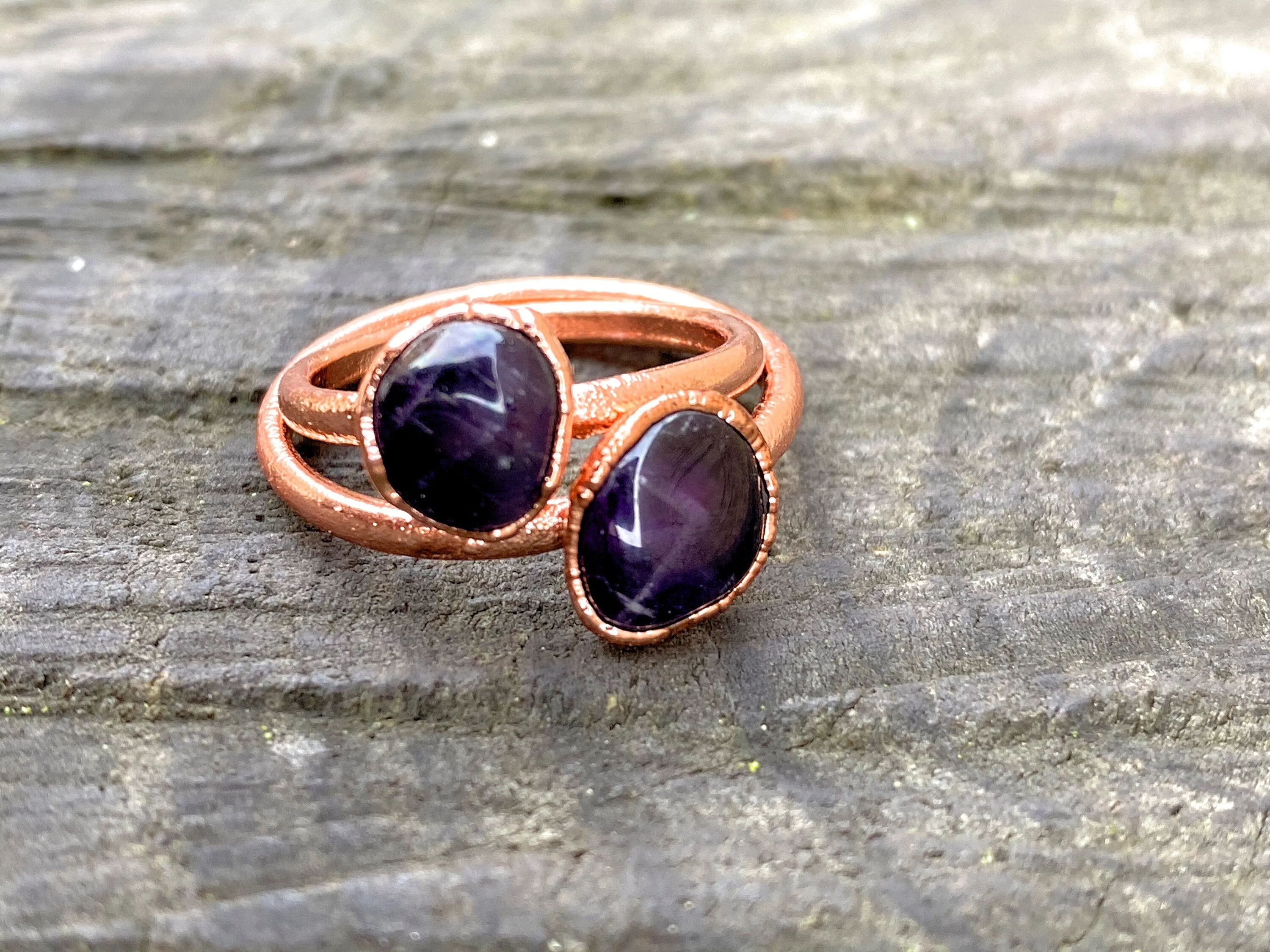 Dark Amethyst Stone Ring