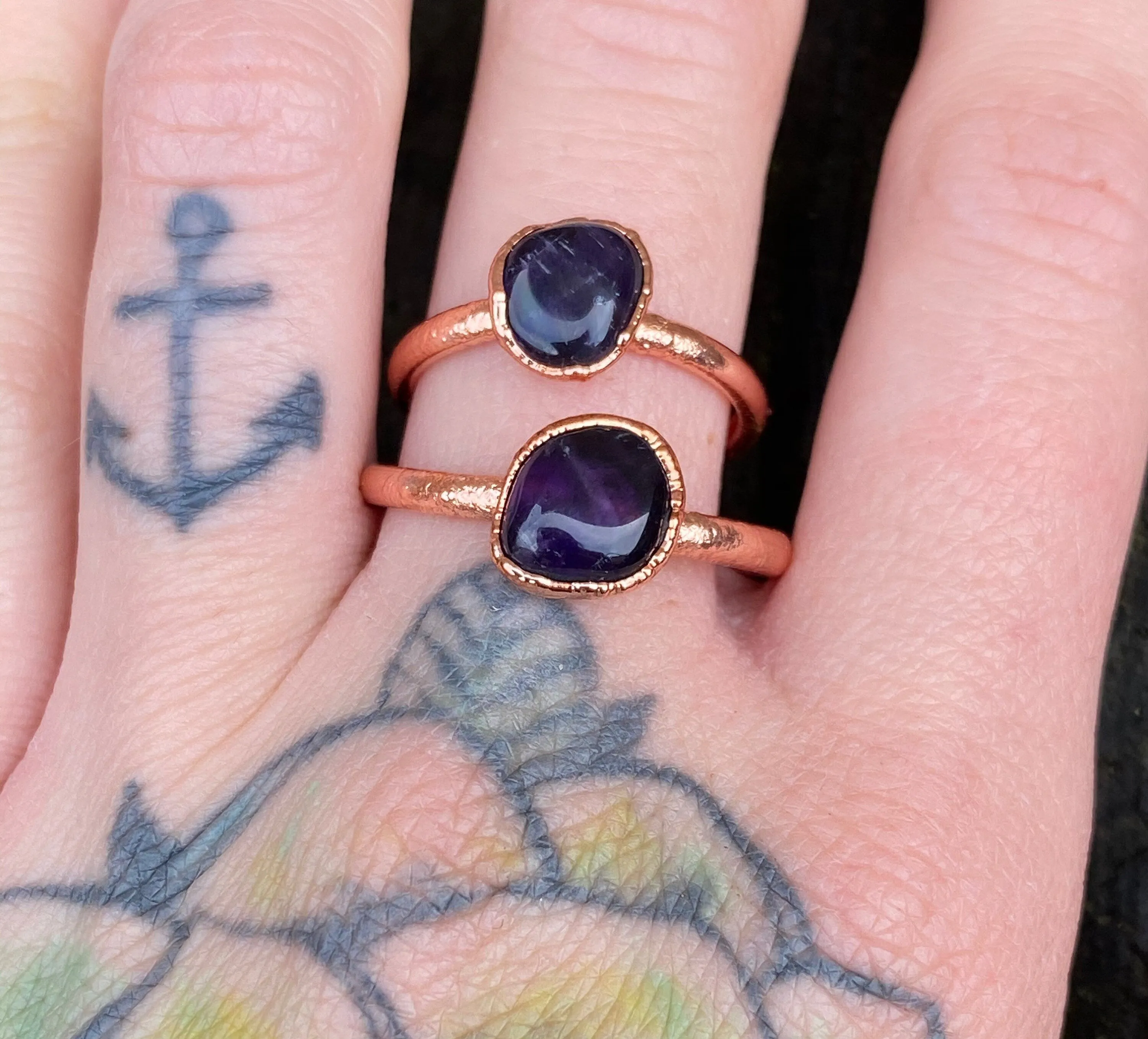 Dark Amethyst Stone Ring