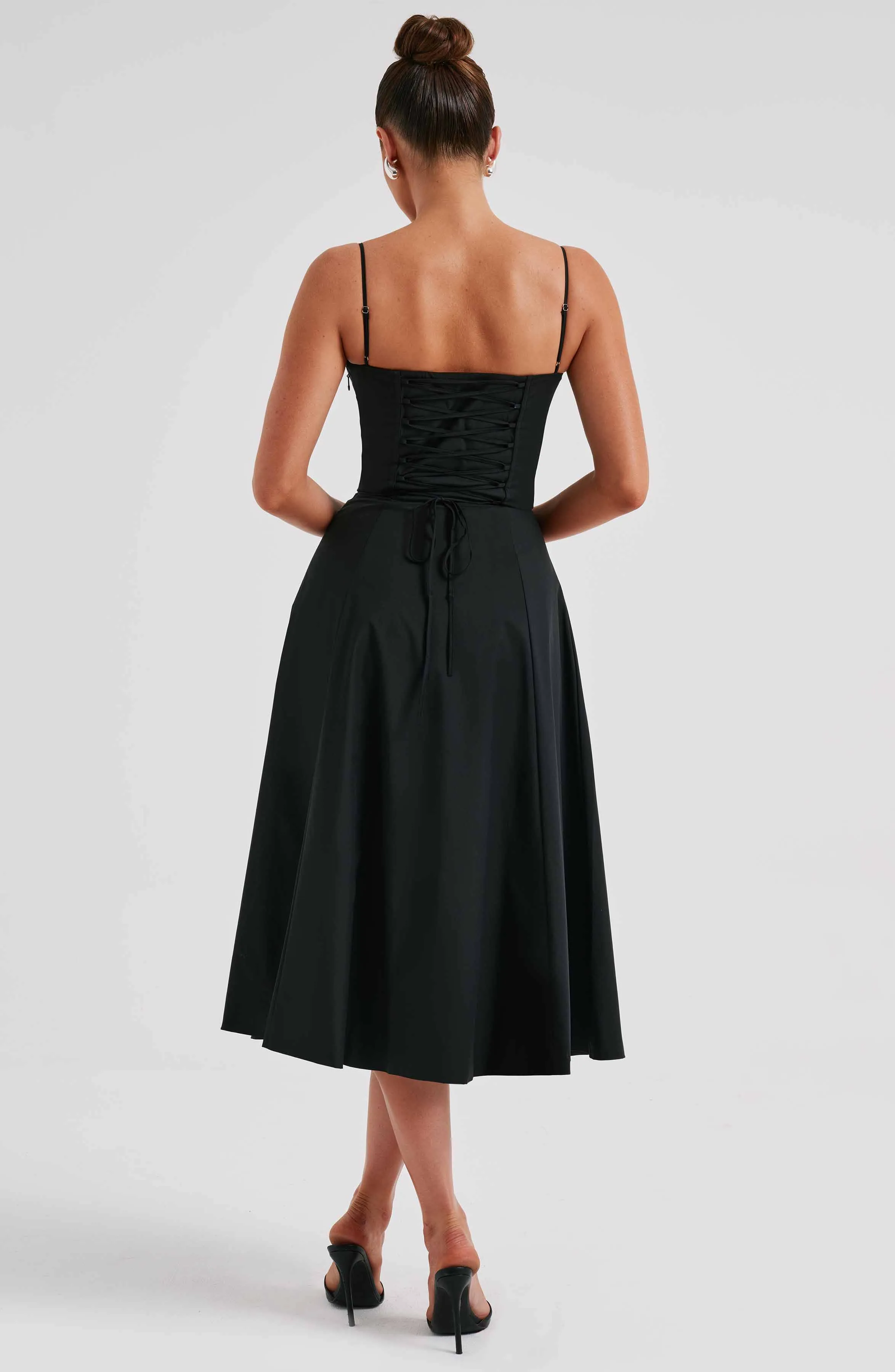 Deanna Midi Dress - Black